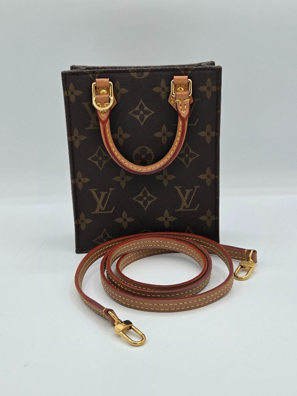 Louis Vuitton Monogram Petit Sac Plat | Crossbody | CA3260 | Authenticated